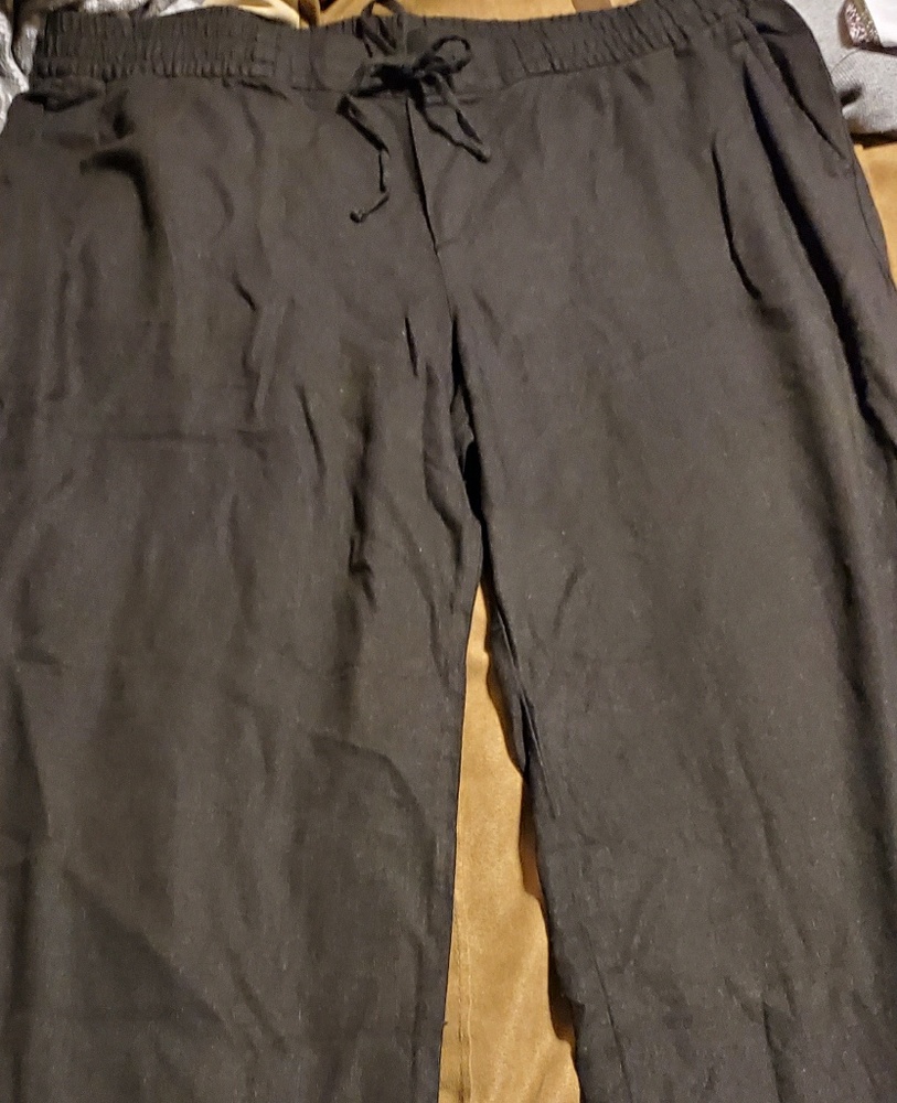 Old Navy Mid-Rise Wide-Leg Black Pants XL